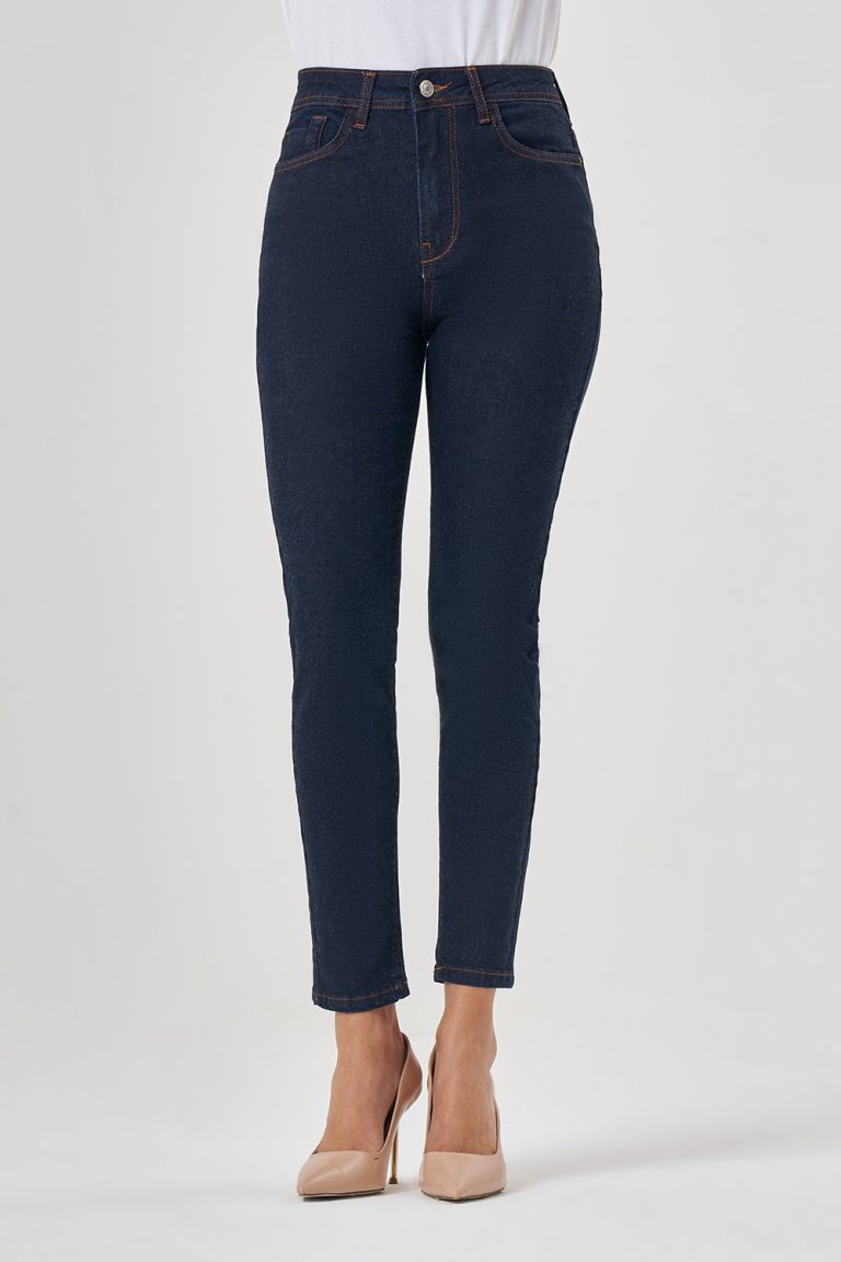 Mizalle Koyu Lacivert Skinny Fit Denim Pantolon - Mizalle