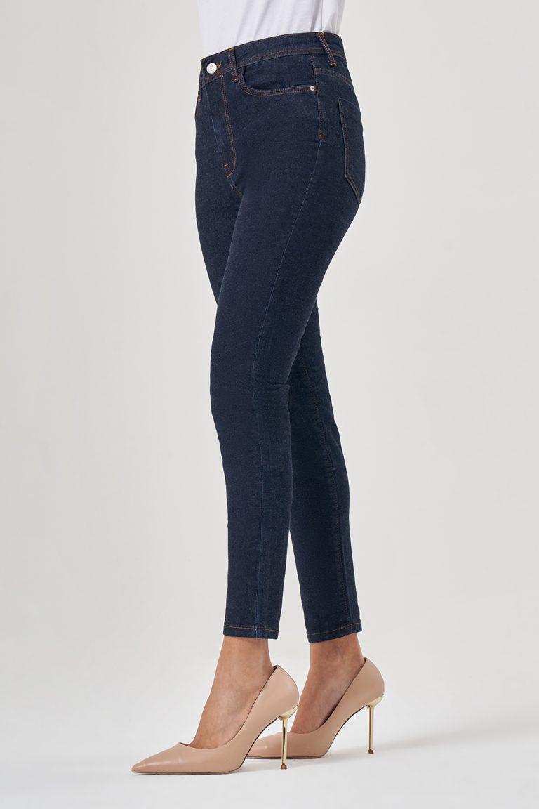 Mizalle Koyu Lacivert Skinny Fit Denim Pantolon - Mizalle