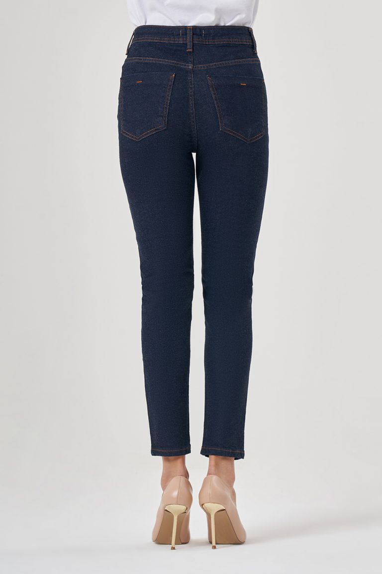Mizalle Koyu Lacivert Skinny Fit Denim Pantolon - Mizalle