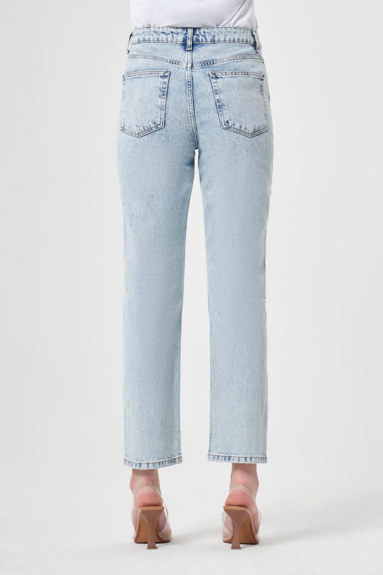 Mizalle Açık Mavi Straight Fit Denim Pantolon - Mizalle