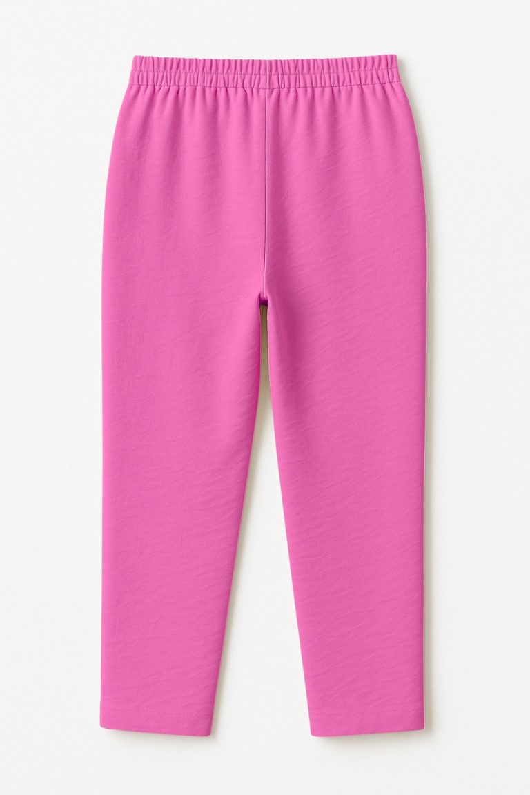 Mizalle Keten Görünümlü Beli Lastikli Fuşya Pantolon - Mizalle