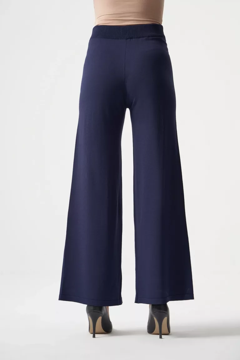 Mizalle Geniş Paça Rahat Kesimli Lacivert Pantolon - Mizalle