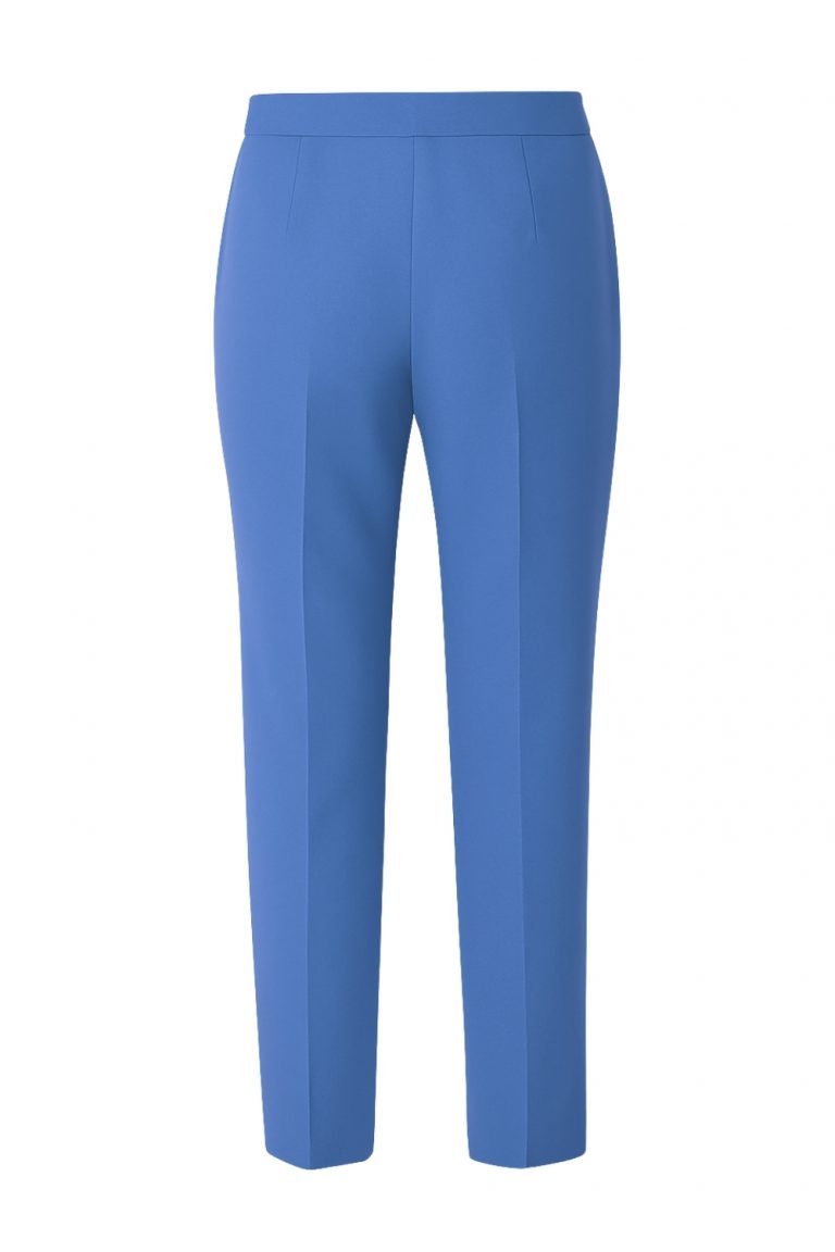 Mizalle Ütü İzli Basic Klasik Mavi Krep Pantolon - Mizalle