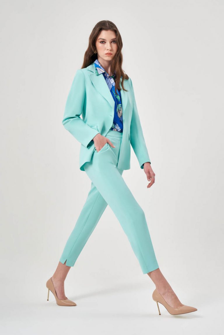 Basic Klasik Mint Ceket - Mizalle