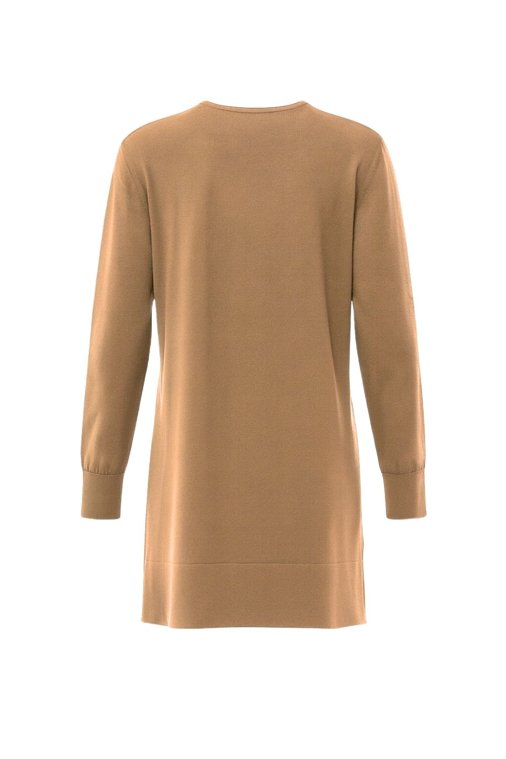 Mizalle Yuvarlak Yaka Camel Uzun Triko Tunik