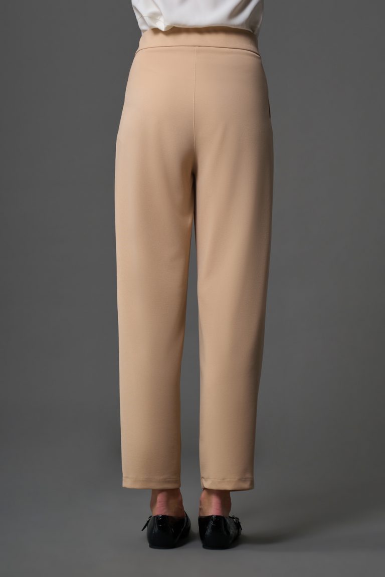 Mizalle Çift Pile Basic Bej Rengi Günlük Kumaş Pantolon - Mizalle