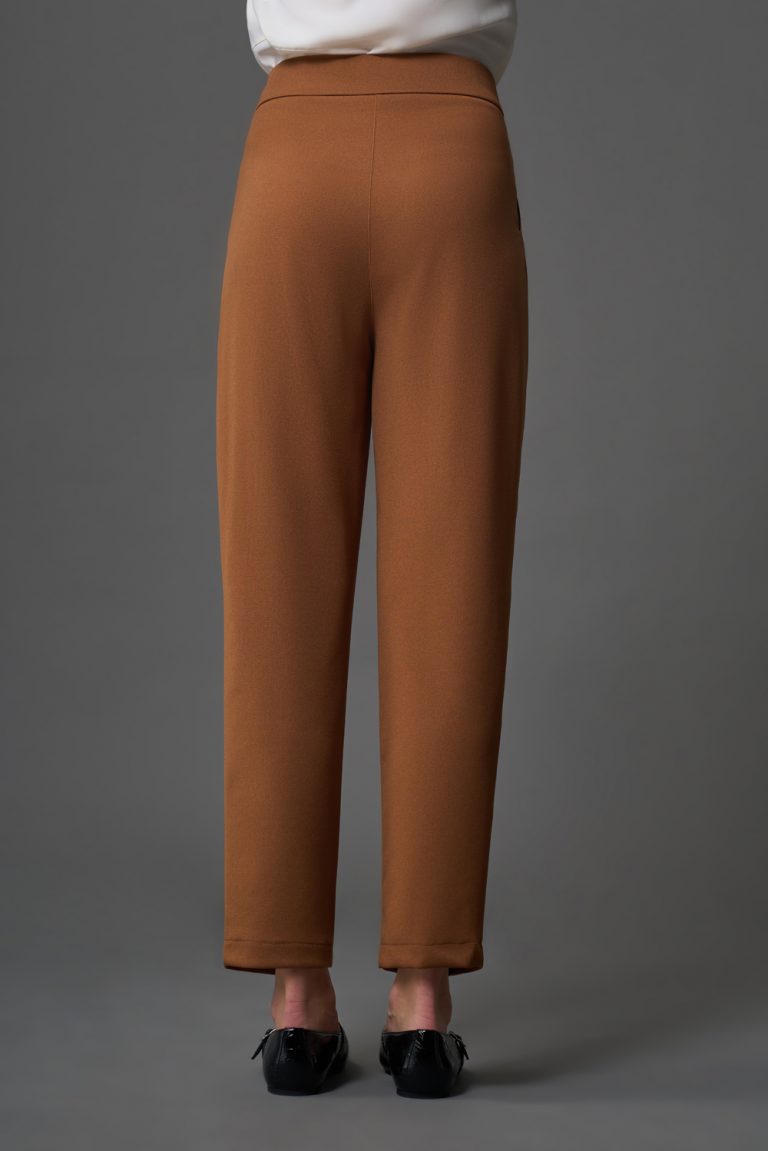 Mizalle Çift Pile Basic Kahverengi Günlük Kumaş Pantolon - Mizalle