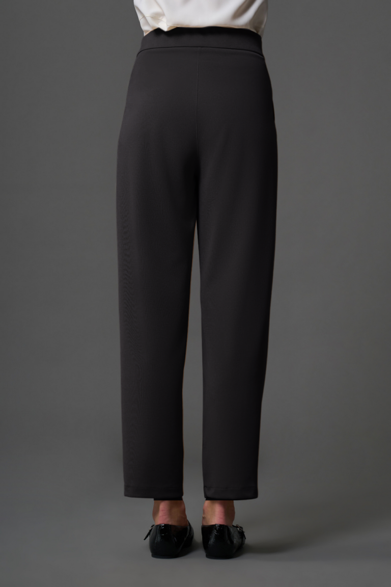 Mizalle Çift Pile Basic Siyah Günlük Kumaş Pantolon - Mizalle