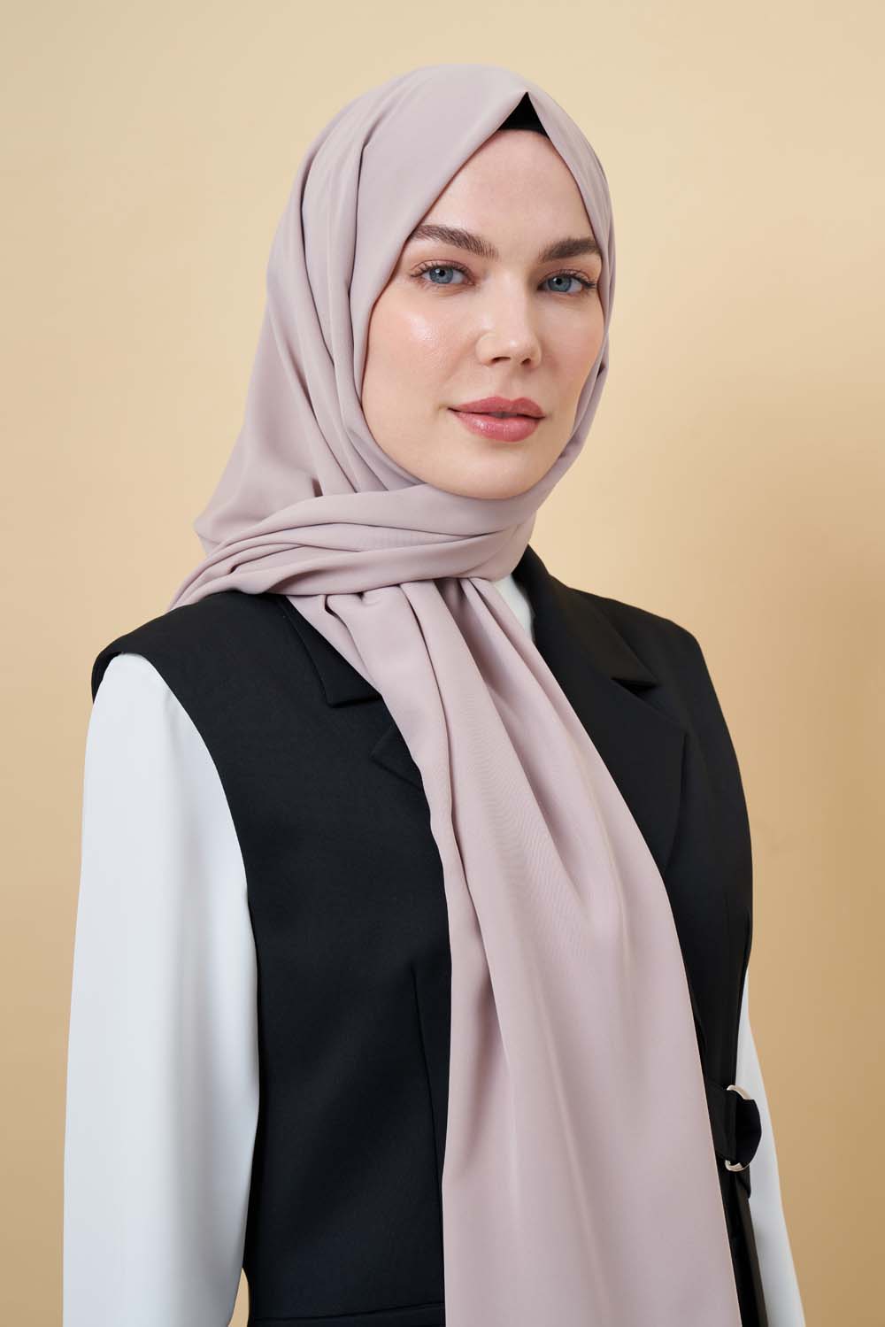 Mizalle Bej Rengi Medine İpeği Şal - 2