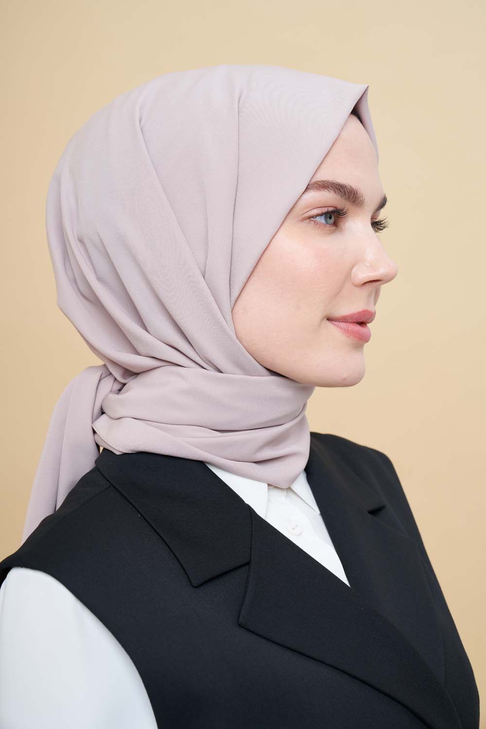 Mizalle Bej Rengi Medine İpeği Şal - 5