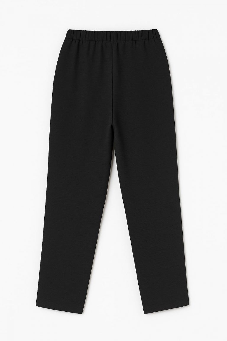 Mizalle Bol Paça Rahat Kesim Pamuklu Siyah Pantolon - Mizalle