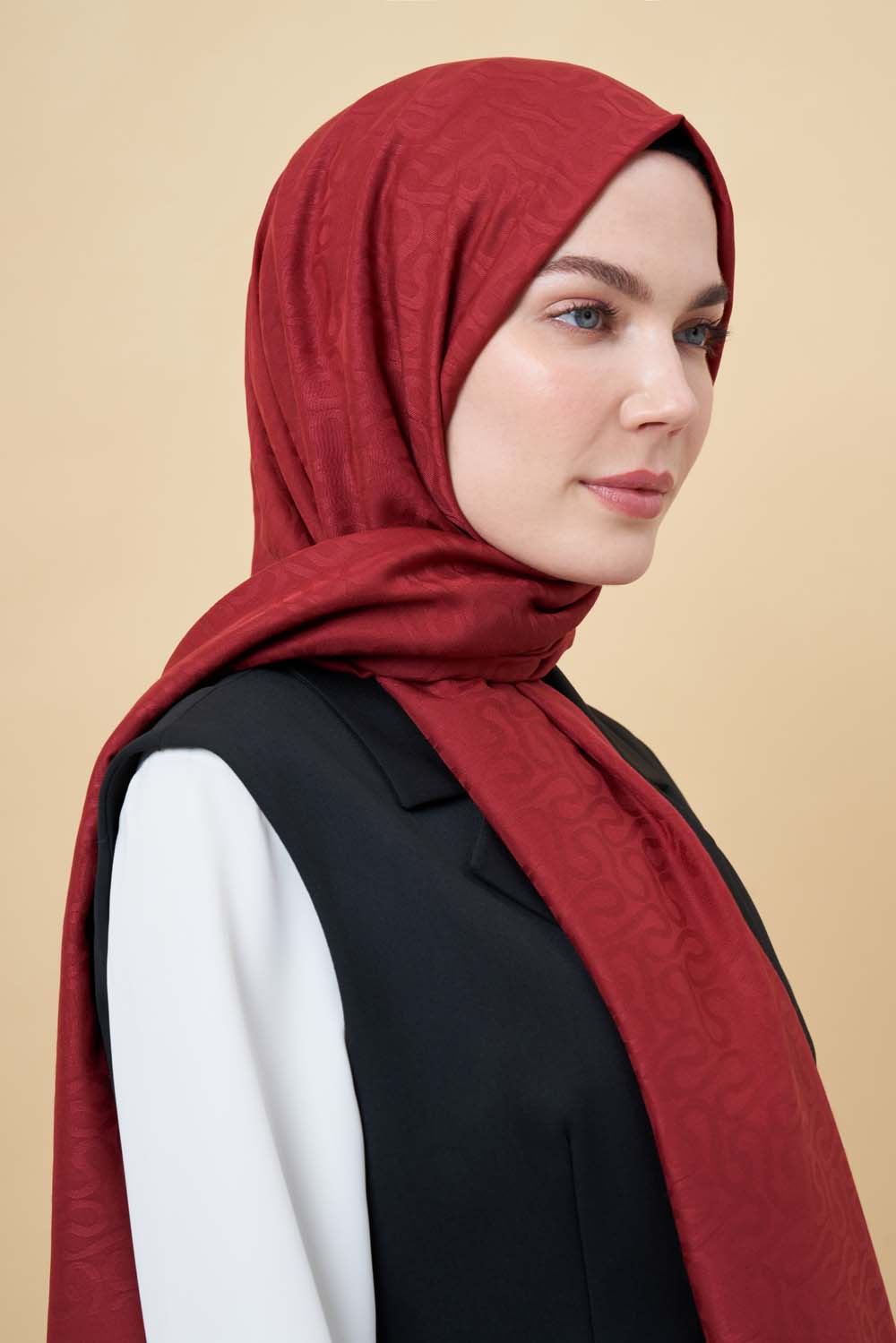 Bordo His Jakar Şal - Mizalle