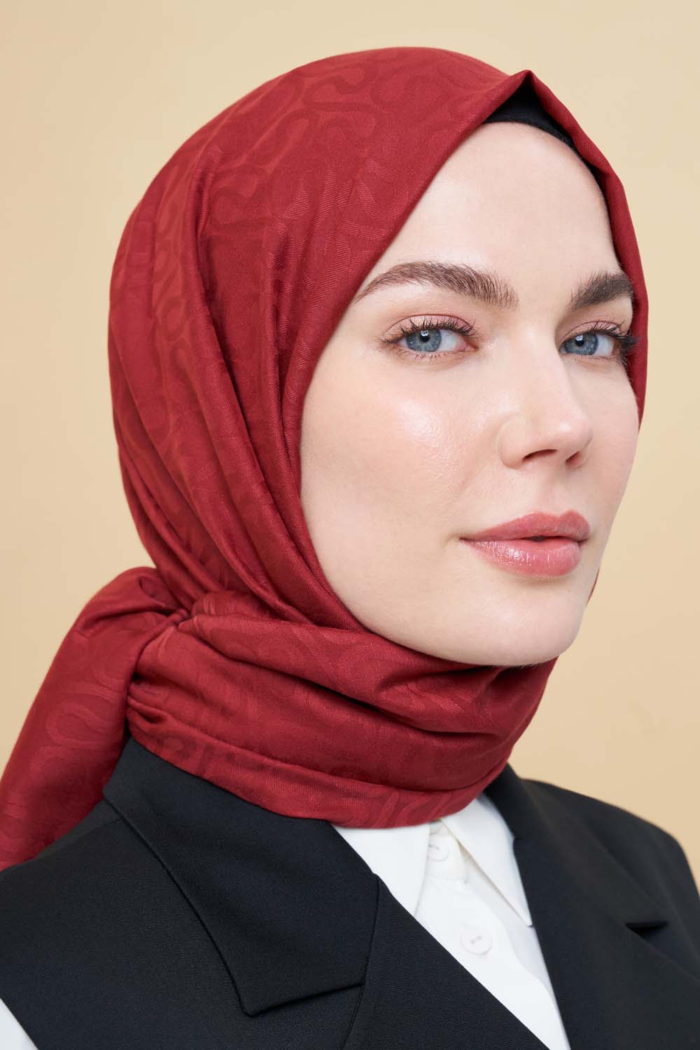 Bordo His Jakar Şal - Mizalle