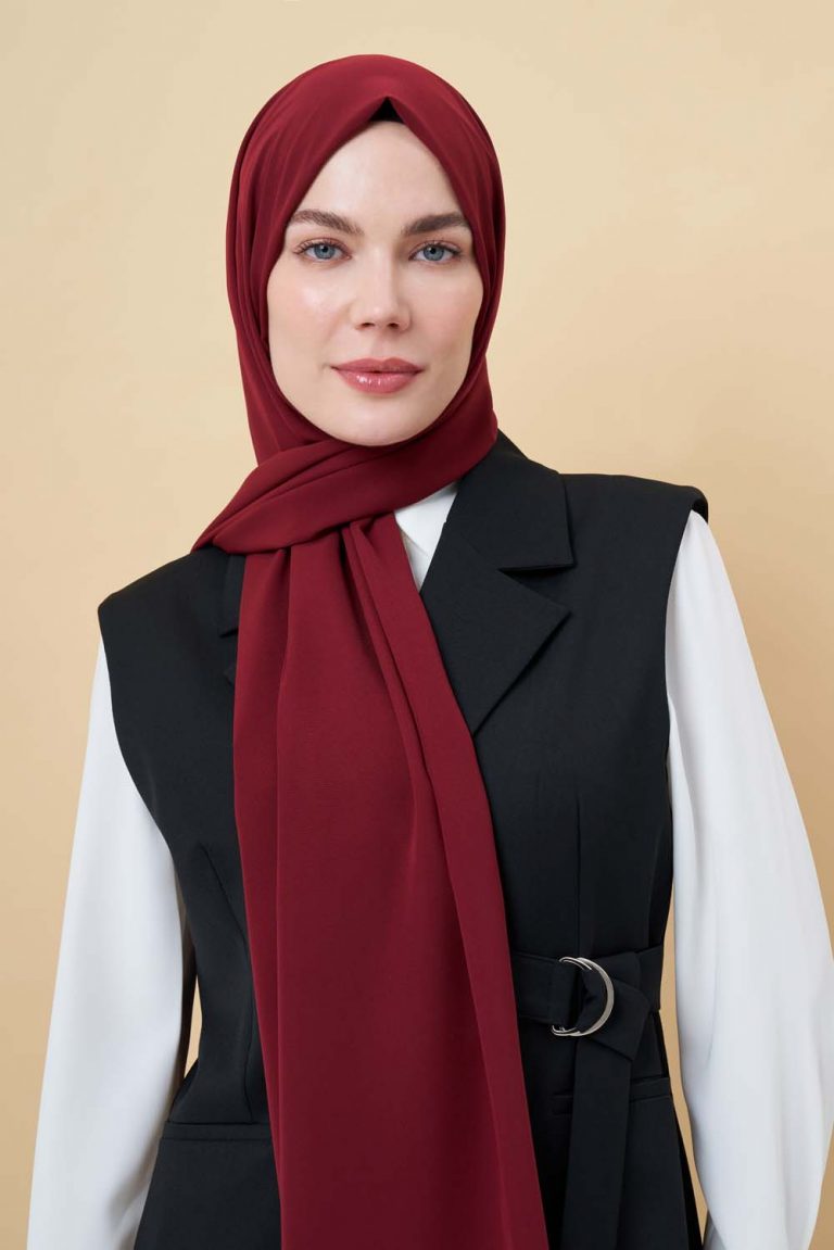 Mizalle BordoMedine İpeği Şal - Mizalle