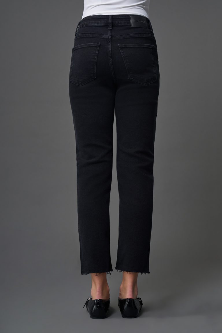 Mizalle Zımba Detaylı Antrasit Dar Kesim Straight Fit Denim Pantolon - Mizalle