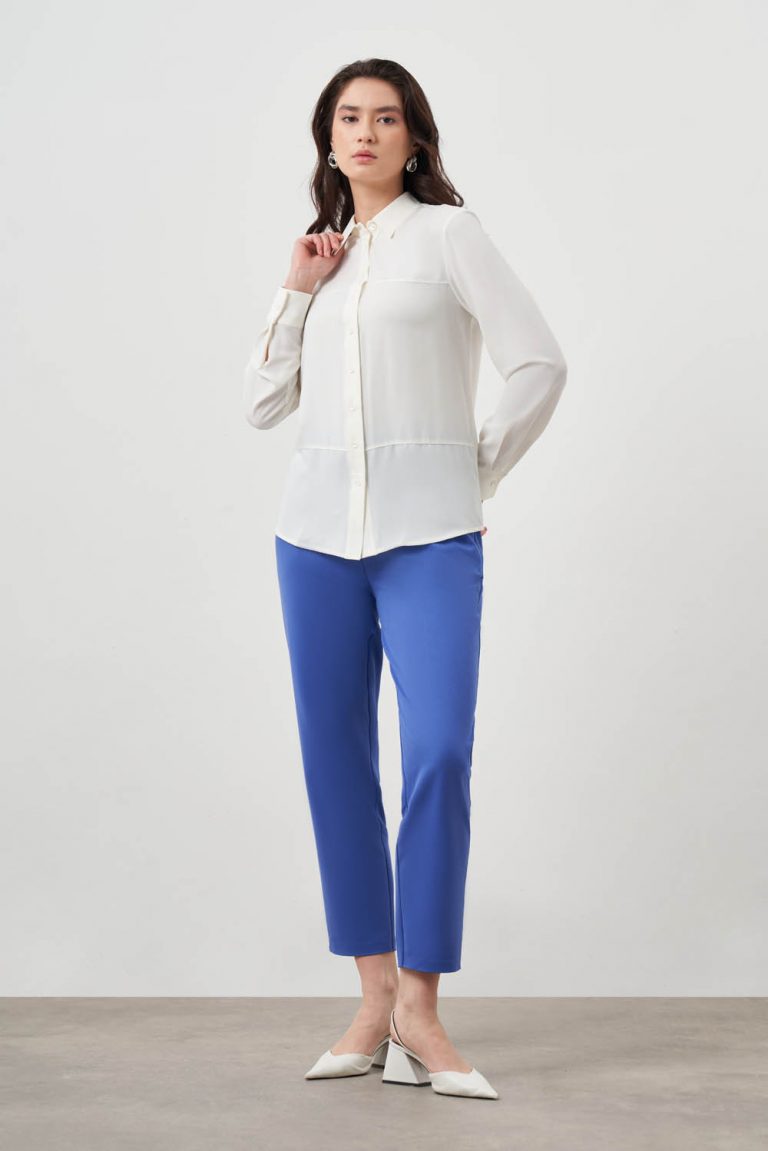 Bsc Kesikli Ekru Gömlek - Mizalle