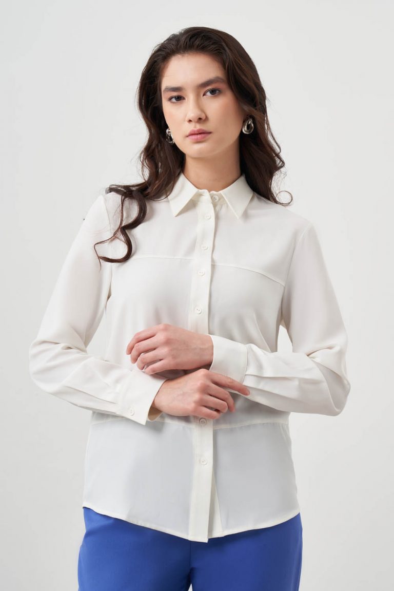 Bsc Kesikli Ekru Gömlek - Mizalle