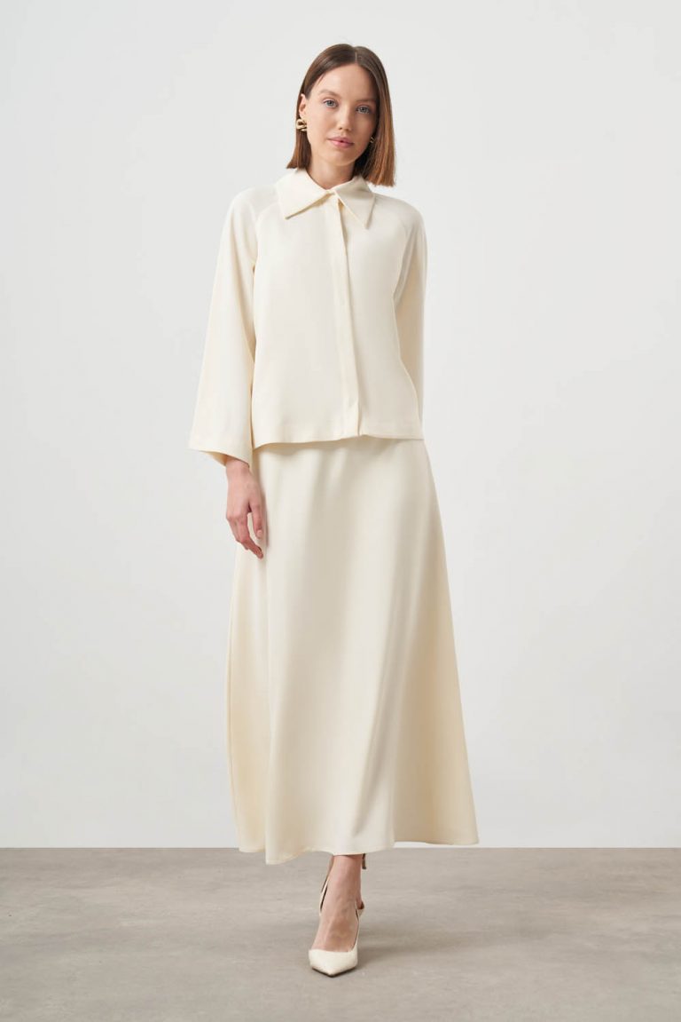 Çıtçıt Detaylı Ekru Ceket - Mizalle