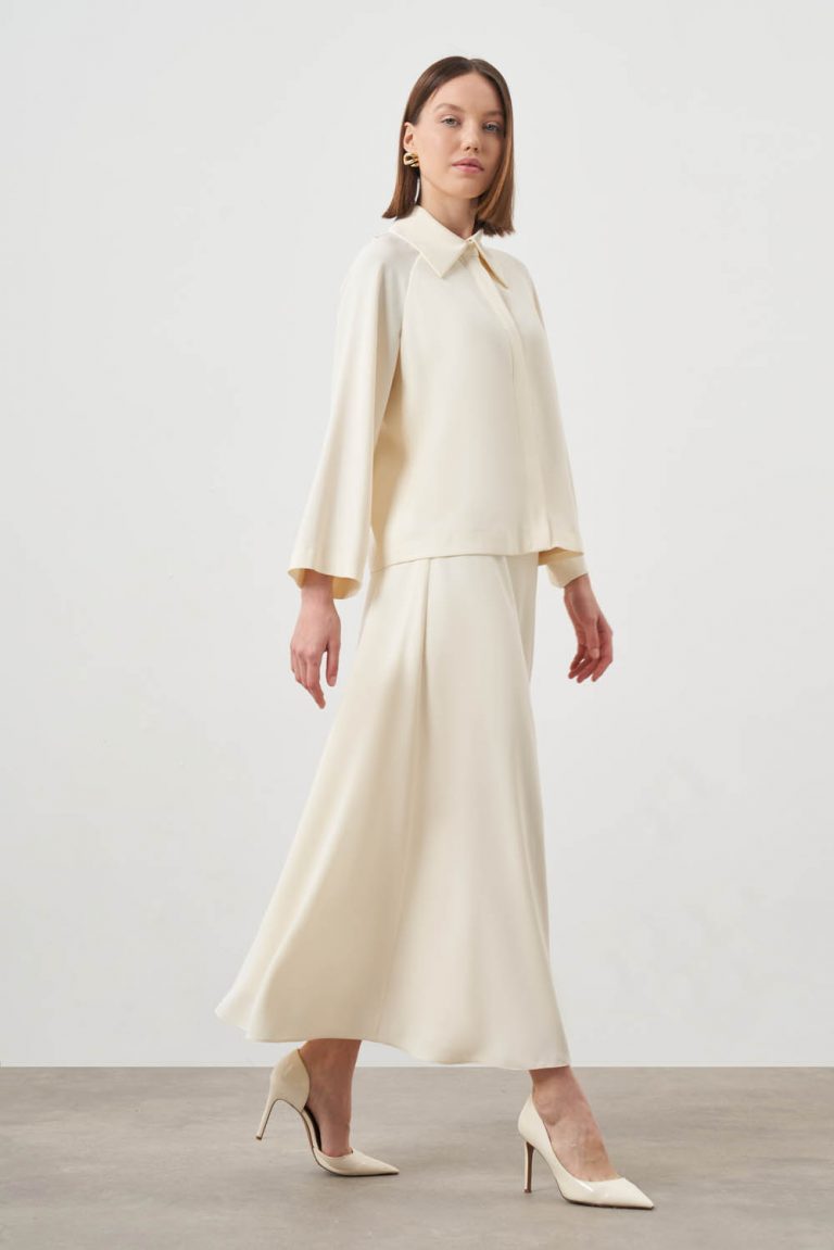 Çıtçıt Detaylı Ekru Ceket - Mizalle