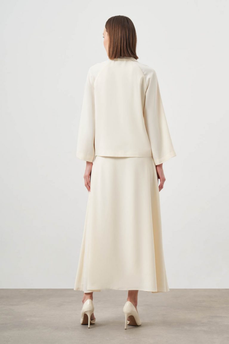 Çıtçıt Detaylı Ekru Ceket - Mizalle