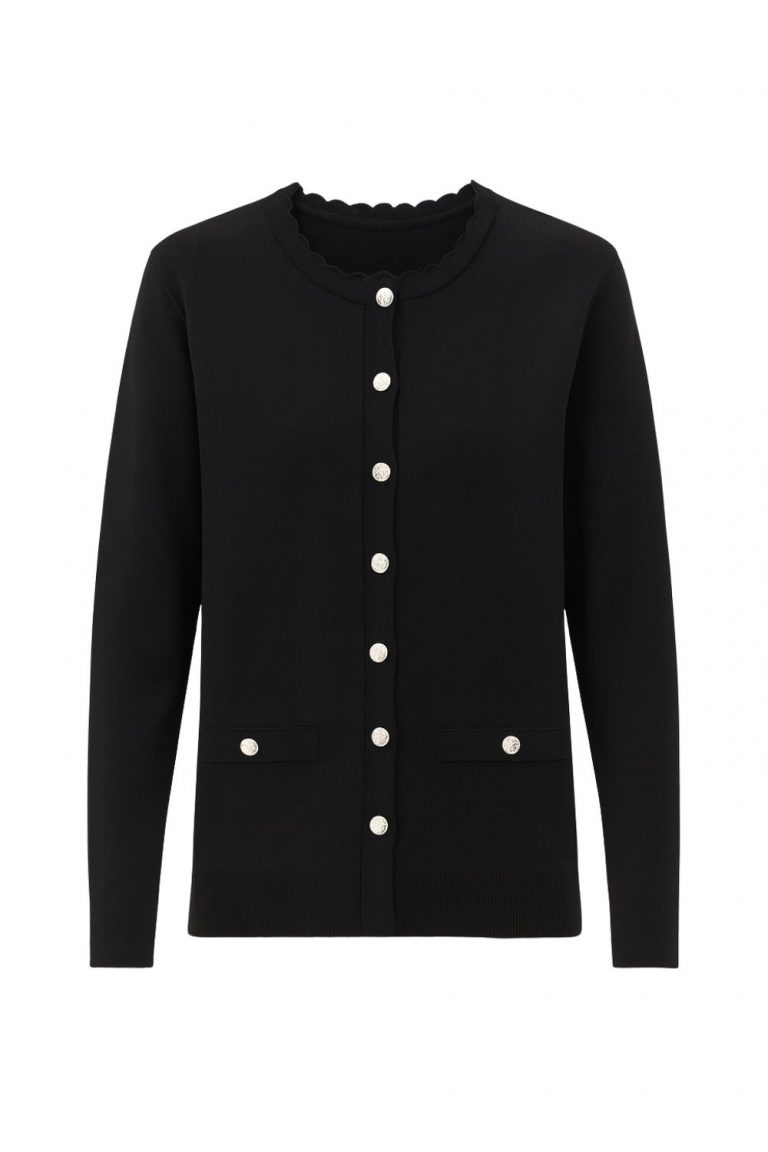 Mizalle Özel Dokulu Rayon Siyah Hırka - Mizalle