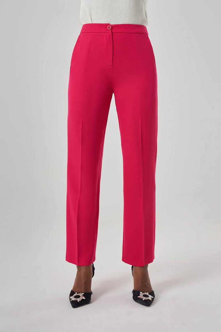 Mizalle Basic Fuşya Klasik Kumaş Pantolon - Mizalle