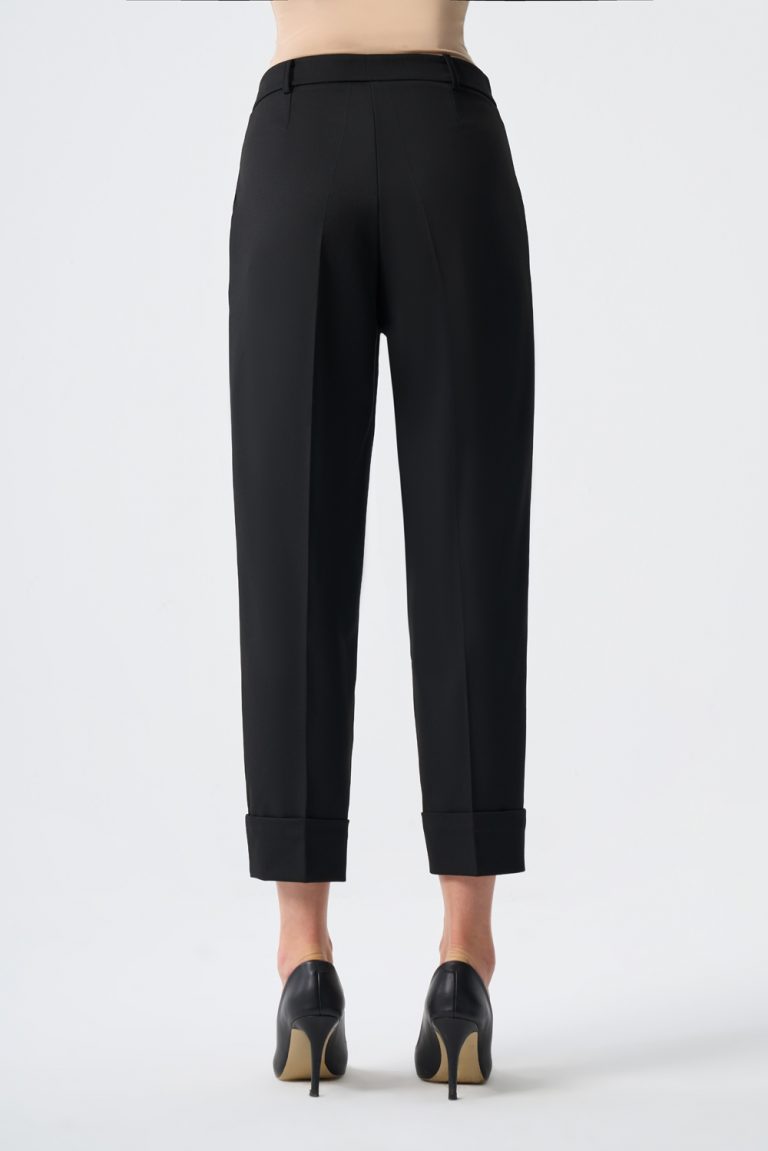 Mizalle Double Paça Tek Pileli Siyah Klasik Kumaş Pantolon - Mizalle