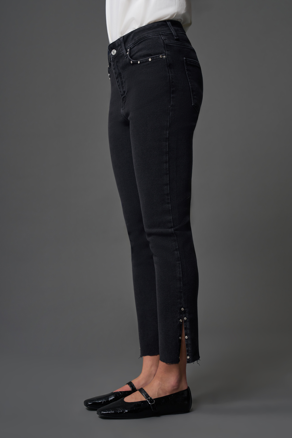 Flare Paça Denim Antrasit Pantolon - Mizalle