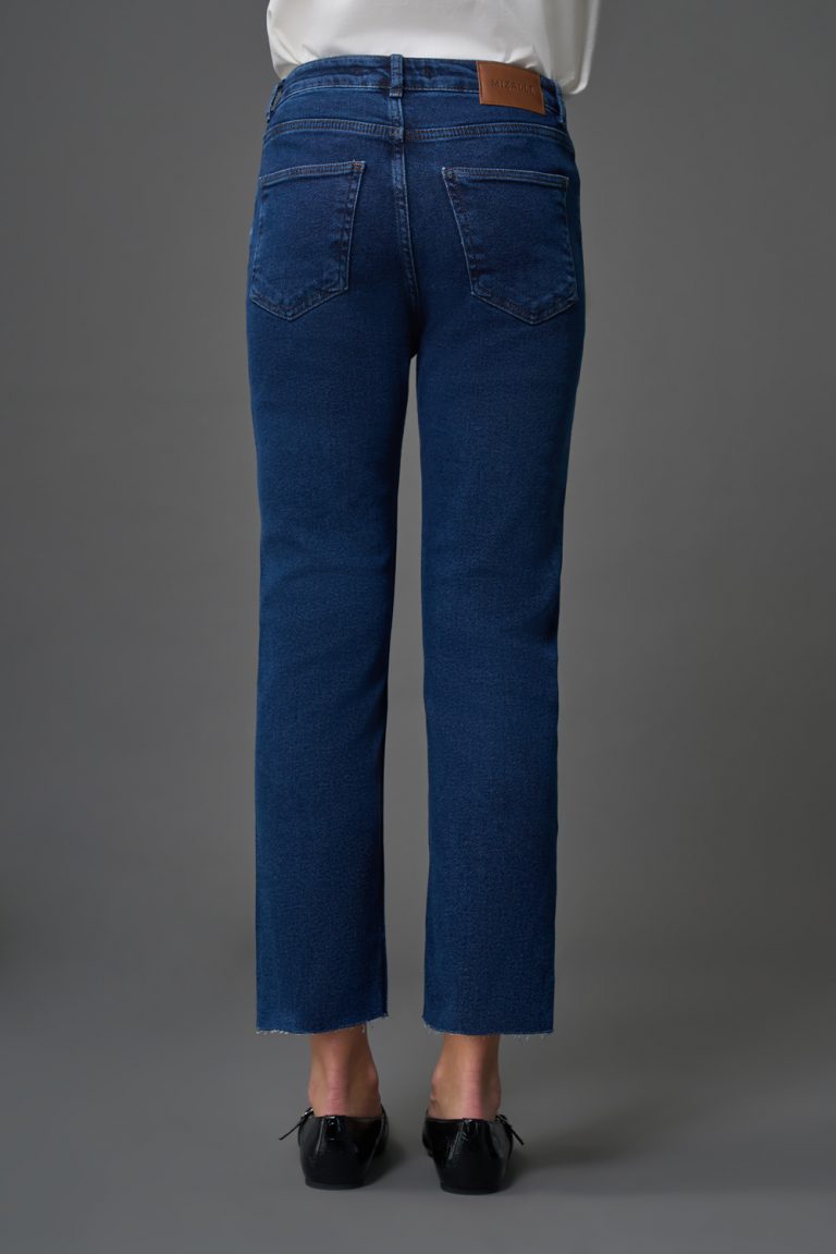 Flare Paça Denim İndigo Pantolon - Mizalle