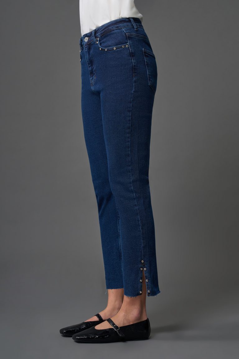 Flare Paça Denim İndigo Pantolon - Mizalle