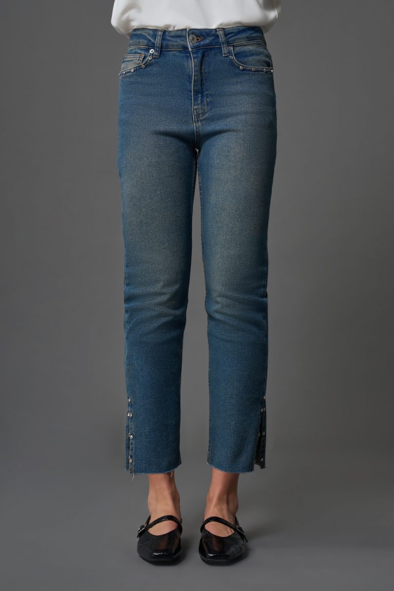 Flare Paça Denim O. Mavi Pantolon - Mizalle