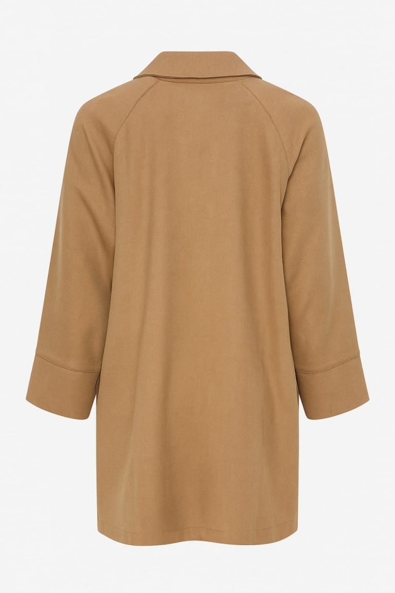 Mizalle Bej Rengi Cepli Rahat Kalıp Tunik Ceket - Mizalle