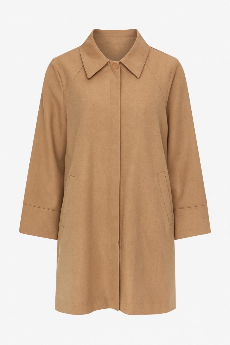 Mizalle Bej Rengi Cepli Rahat Kalıp Tunik Ceket - Mizalle