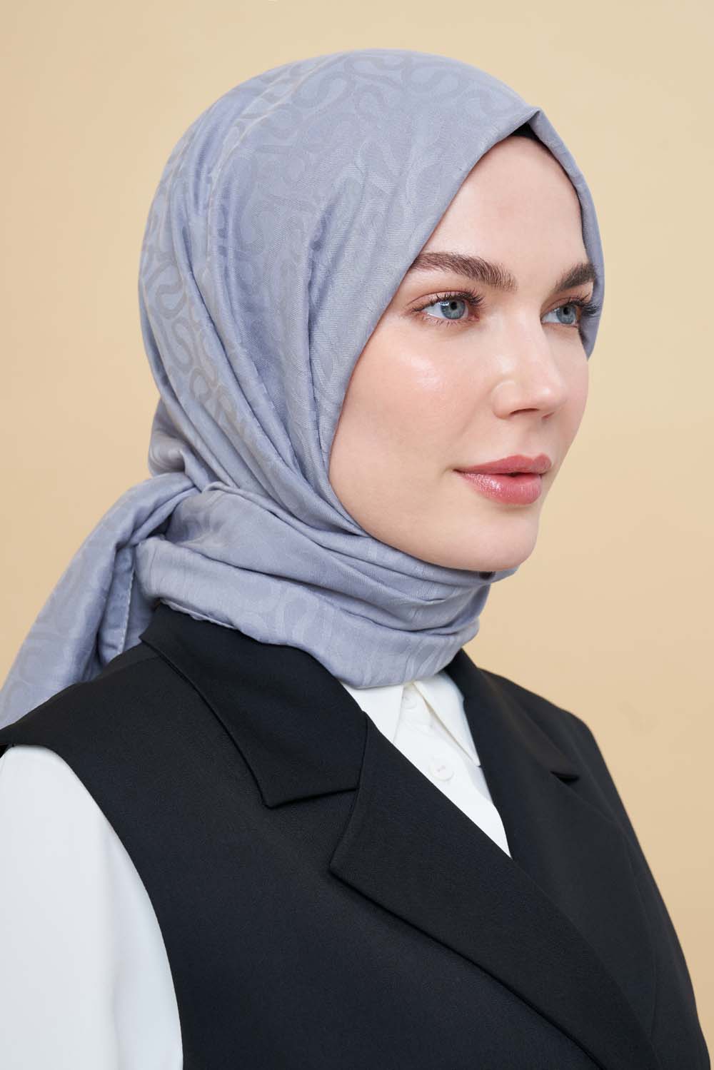 Gri His Jakar Şal - Mizalle