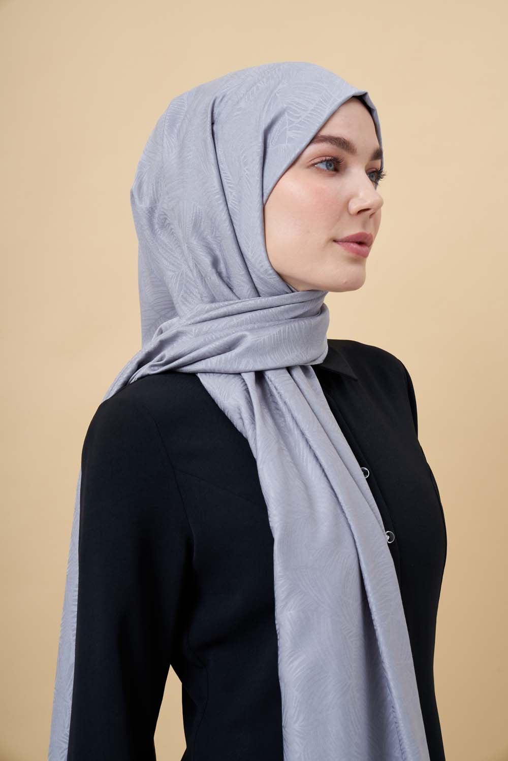 Gri Neva Jakar Şal - Mizalle