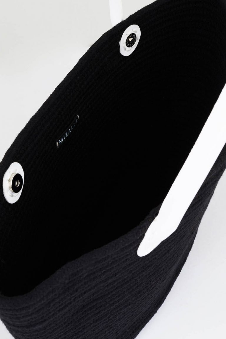 Mizalle İp Örgü Siyah El Çantası - Mizalle