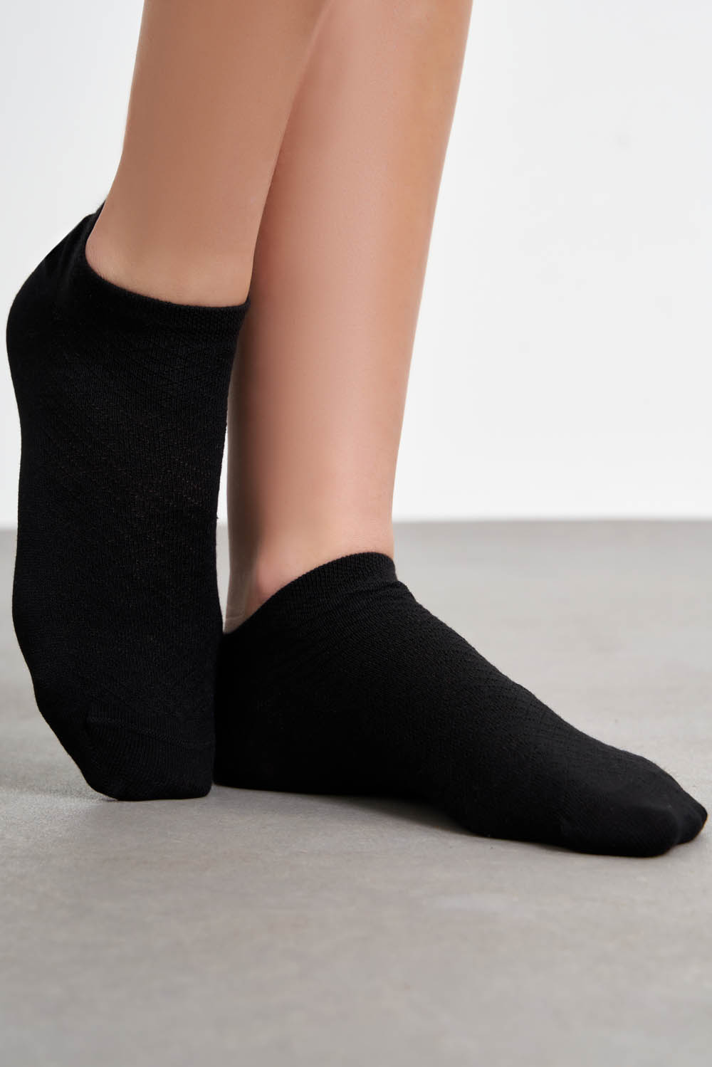 Mizalle Beyaz 5 li Kadın Patik Çorap - Mizalle