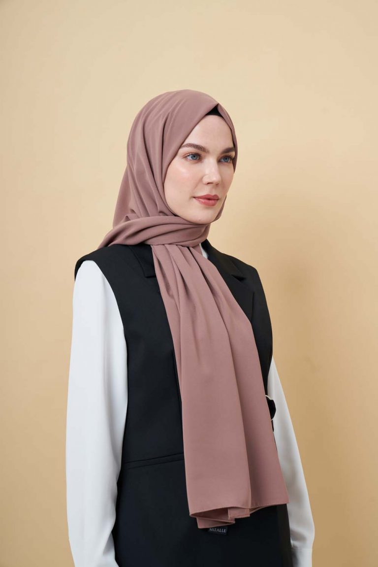 Mizalle Kahverengi Medine İpeği Şal - Mizalle