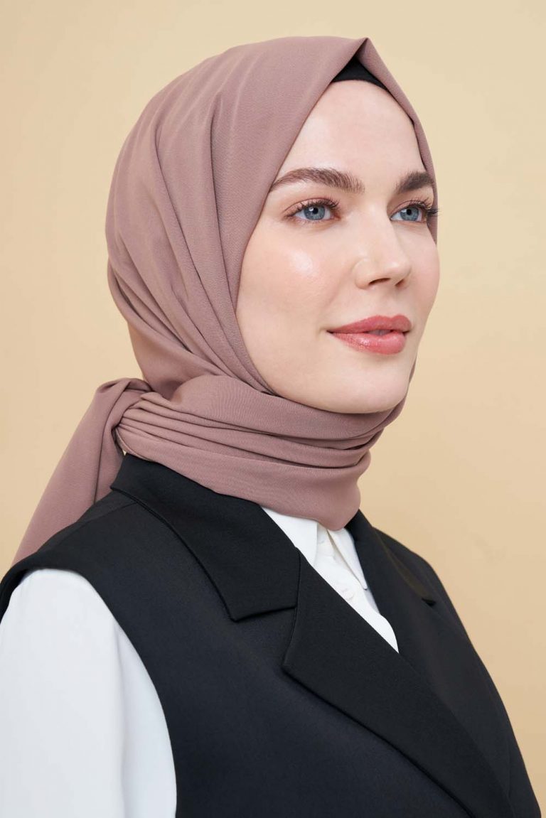 Mizalle Kahverengi Medine İpeği Şal - Mizalle