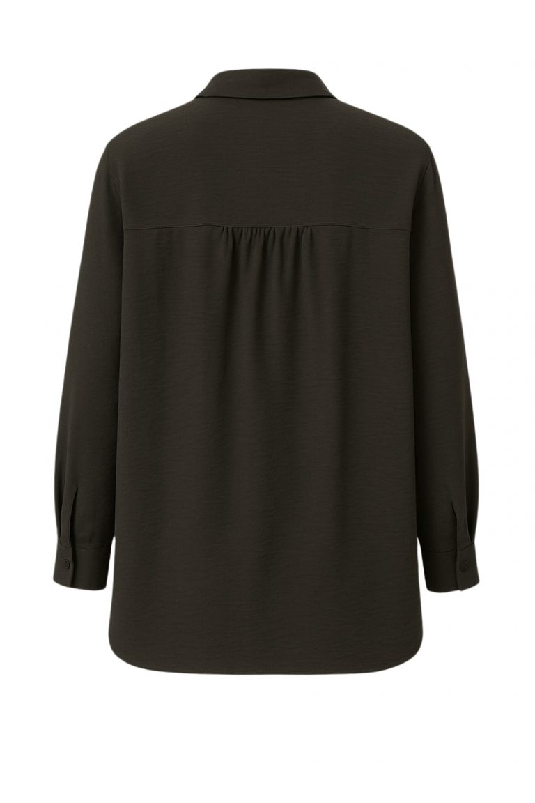 Mizalle Keten Görünümlü Pamuk Siyah Uzun Tunik - Mizalle