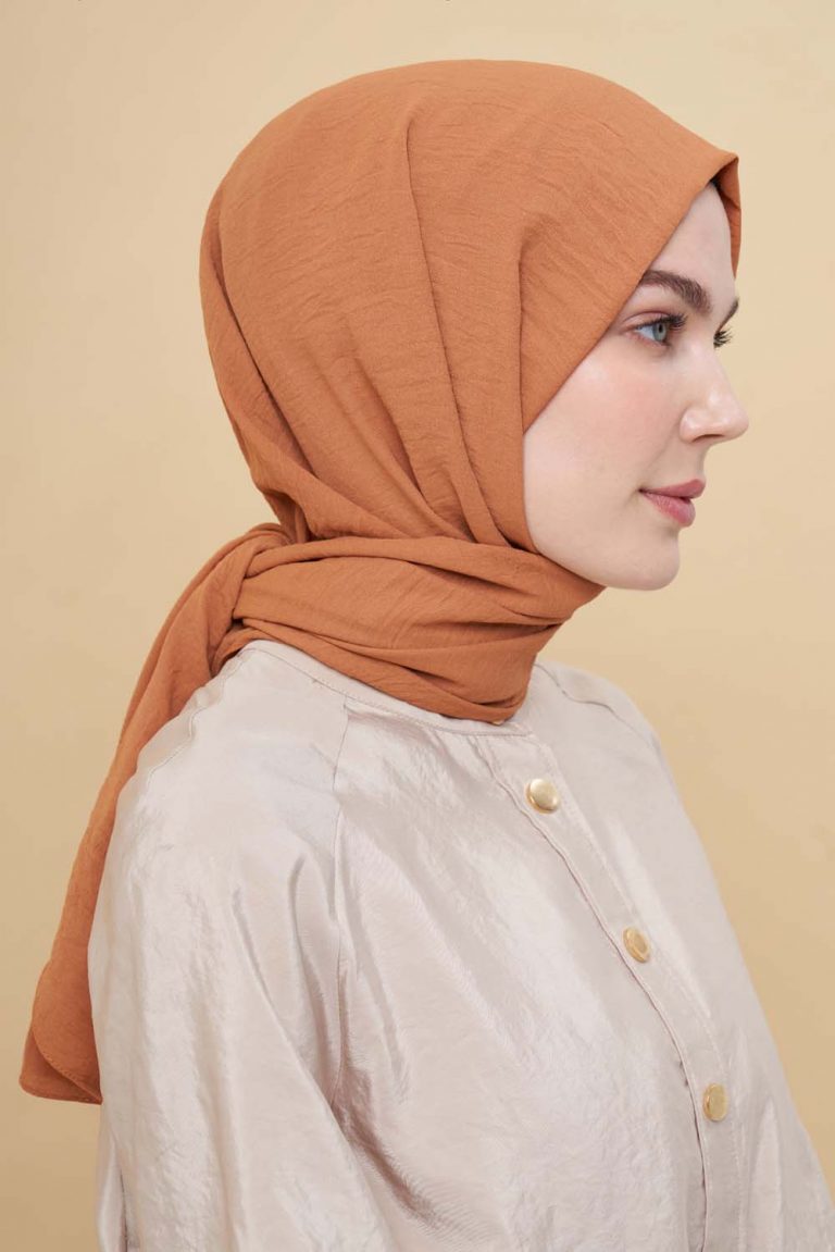 Mizalle Kiremit Rengi Jazz Şal - Mizalle