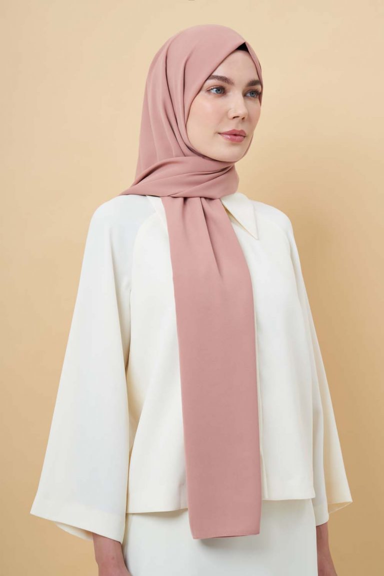 Mizalle Kiremit Rengi Medine İpeği Şal - Mizalle