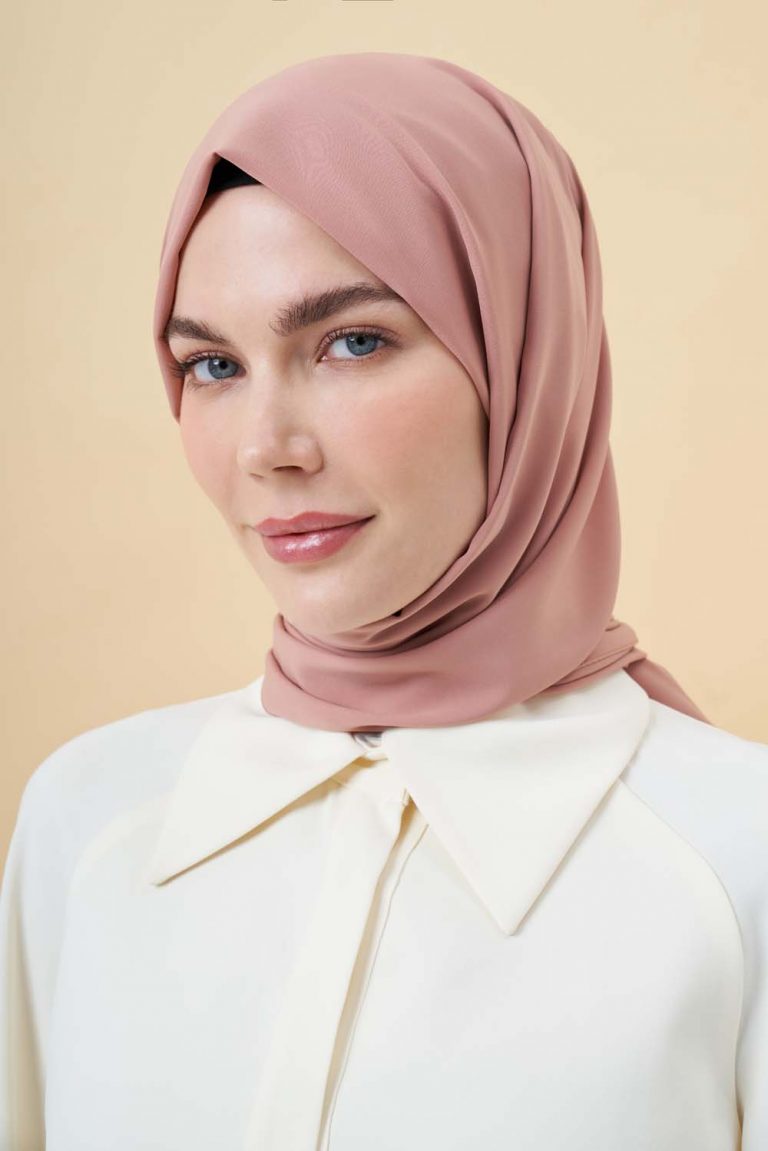 Mizalle Kiremit Rengi Medine İpeği Şal - Mizalle