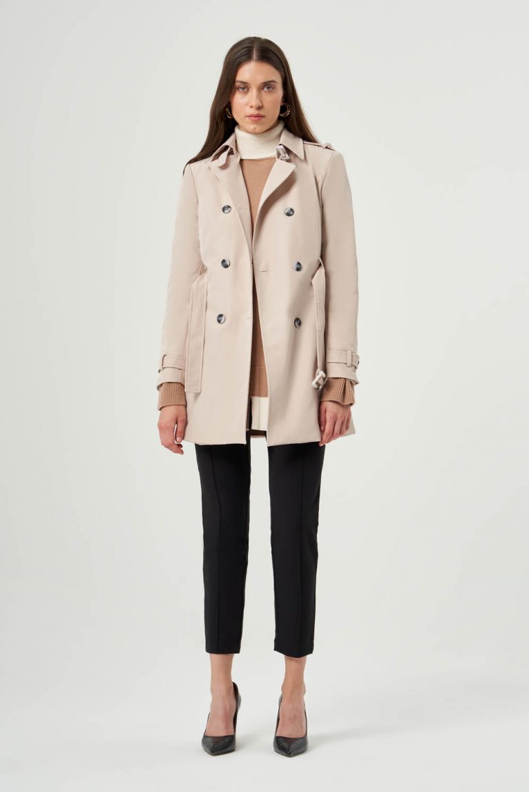 Mizalle Bej Rengi Premium Mac Trençkot - Mizalle