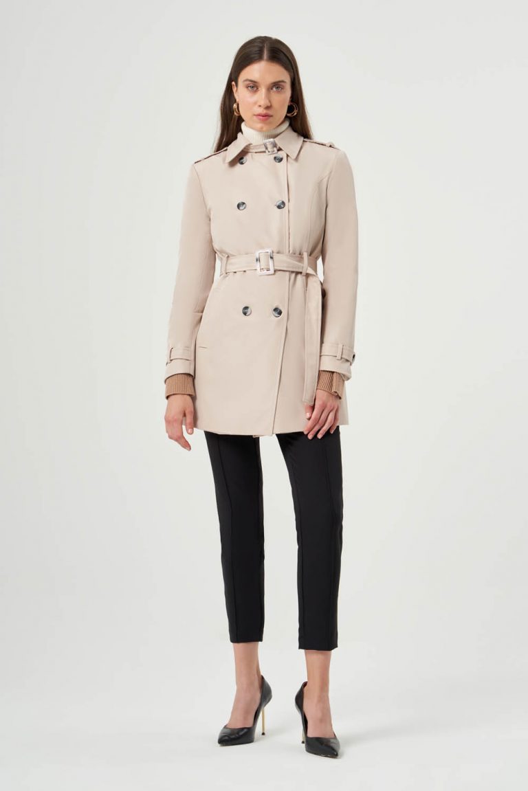 Mizalle Bej Rengi Premium Mac Trençkot - Mizalle