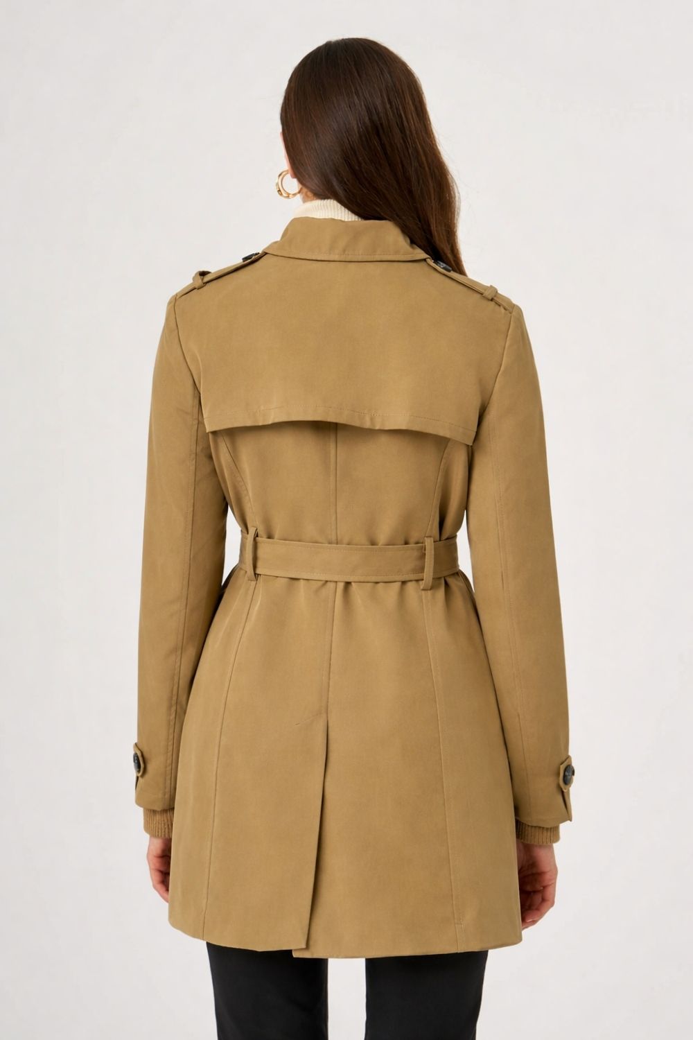 Mizalle Bej Rengi Premium Mac Trençkot - Mizalle