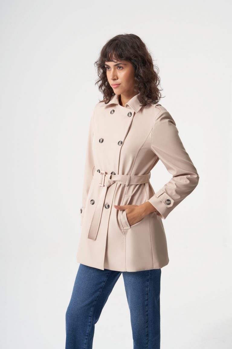 Mizalle Taş Rengi Premium Mac Trençkot - Mizalle