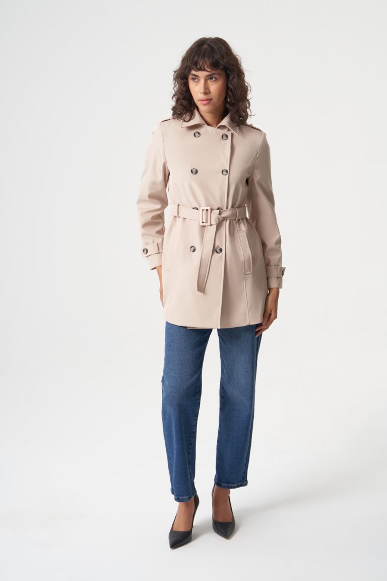 Mizalle Taş Rengi Premium Mac Trençkot - Mizalle