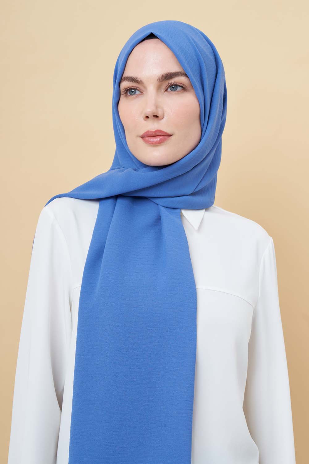 Mizalle Mavi Jazz Şal - 5