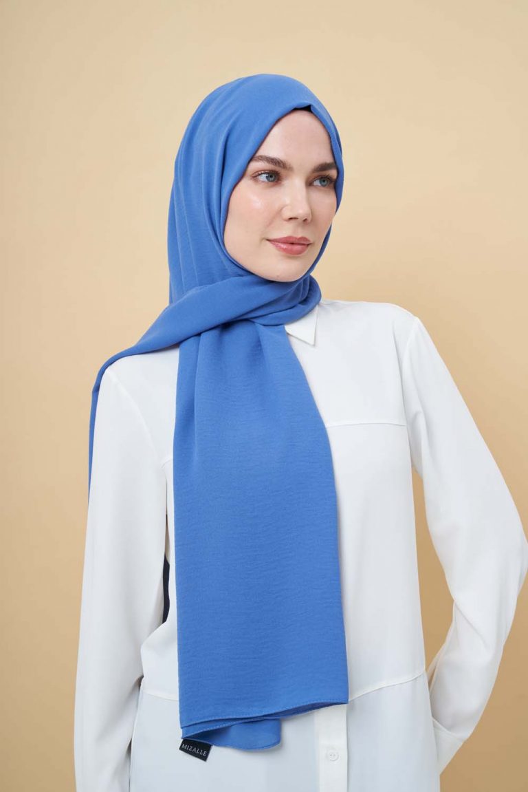Mizalle Mavi Jazz Şal - Mizalle